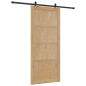 Porta Scorrevole vidaXL con Set di Accessori 93x211 cm Legno Massello di Pino