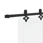Porta Scorrevole vidaXL con Set di Ferramenta Bianca 93x211 cm in Legno di Pino Massello