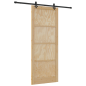 Porta Scorrevole vidaXL con Set Hardware 93x232 cm Legno Massello di Pino Porta Scorrevole vidaXL con Set Hardware 93x232 cm Legno Massello di Pino