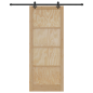 Porta Scorrevole vidaXL con Set Hardware 93x232 cm Legno Massello di Pino Porta Scorrevole vidaXL con Set Hardware 93x232 cm Legno Massello di Pino
