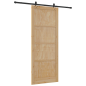 Porta Scorrevole vidaXL con Set Hardware 93x232 cm Legno Massello di Pino Porta Scorrevole vidaXL con Set Hardware 93x232 cm Legno Massello di Pino