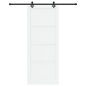 Porta scorrevole vidaXL con set di ferramenta Bianca 93x232 cm Legno massello di pino Porta scorrevole vidaXL con set di ferramenta Bianca 93x232 cm Legno massello di pino