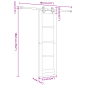 Porta Scorrevole vidaXL con Set di Accessori 61x198.5 cm Legno Massello di Pino