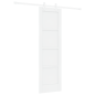 Porta Scorrevole vidaXL con Set di Accessori Bianca 61x198.5 cm Legno Massello Pino Porta Scorrevole vidaXL con Set di Accessori Bianca 61x198.5 cm Legno Massello Pino