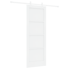 Porta scorrevole vidaXL con set di accessori bianco 73.5x198.5 cm legno massello di pino