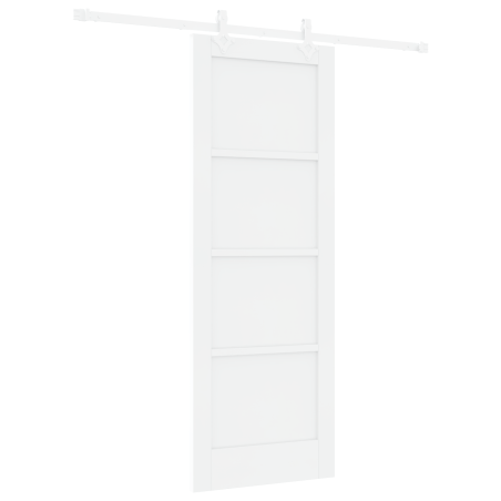 Porta scorrevole vidaXL con set di accessori bianco 73.5x198.5 cm legno massello di pino