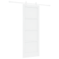 Porta scorrevole vidaXL con set di accessori bianco 73.5x198.5 cm legno massello di pino Porta scorrevole vidaXL con set di accessori bianco 73.5x198.5 cm legno massello di pino