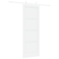Porta scorrevole vidaXL con set di accessori bianco 73.5x198.5 cm legno massello di pino Porta scorrevole vidaXL con set di accessori bianco 73.5x198.5 cm legno massello di pino
