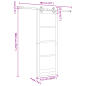 Porta scorrevole vidaXL con set di accessori bianco 73.5x198.5 cm legno massello di pino Porta scorrevole vidaXL con set di accessori bianco 73.5x198.5 cm legno massello di pino