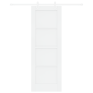 Porta Scorrevole vidaXL con Set di Accessori Bianca 73,5 x 211 cm Legno Massello di Pino