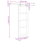 Porta Scorrevole vidaXL con Set di Accessori Bianca 73,5 x 211 cm Legno Massello di Pino