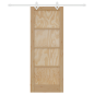 Porta Scorrevole vidaXL con Set Hardware 78x202 cm Legno Massello di Pino