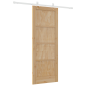 Porta Scorrevole vidaXL con Set Hardware 78x202 cm Legno Massello di Pino