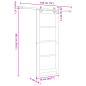 Porta Scorrevole vidaXL con Set Hardware 78x202 cm Legno Massello di Pino