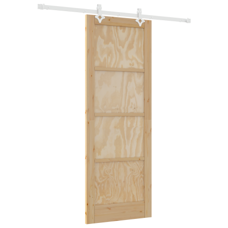 Porta Scorrevole vidaXL con Set di Accessori 78x211 cm Legno Massello Pino