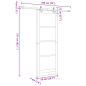 Porta Scorrevole vidaXL con Set di Accessori 78x211 cm Legno Massello Pino