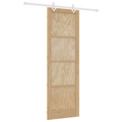 porta scorrevole vidaXL con set di ferramenta 78x232 cm legno massello di pino