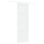 Porta Scorrevole vidaXL con Set di Accessori Bianca 78x232 cm in Legno Massello di Pino Porta Scorrevole vidaXL con Set di Accessori Bianca 78x232 cm in Legno Massello di Pino