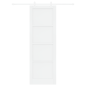 Porta Scorrevole vidaXL con Set di Accessori Bianca 78x232 cm in Legno Massello di Pino Porta Scorrevole vidaXL con Set di Accessori Bianca 78x232 cm in Legno Massello di Pino