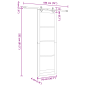 Porta Scorrevole vidaXL con Set di Accessori Bianca 78x232 cm in Legno Massello di Pino Porta Scorrevole vidaXL con Set di Accessori Bianca 78x232 cm in Legno Massello di Pino