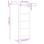 Porta scorrevole vidaXL con set di ferramenta 83x211 cm Legno massello di pino Porta scorrevole vidaXL con set di ferramenta 83x211 cm Legno massello di pino