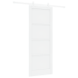Porta Scorrevole vidaXL con Set di Hardware Bianca 83x211 cm in Legno di Pino Massello Porta Scorrevole vidaXL con Set di Hardware Bianca 83x211 cm in Legno di Pino Massello