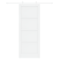 Porta Scorrevole vidaXL con Set di Hardware Bianca 83x211 cm in Legno di Pino Massello Porta Scorrevole vidaXL con Set di Hardware Bianca 83x211 cm in Legno di Pino Massello