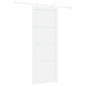 Porta Scorrevole vidaXL con Set di Hardware Bianca 83x211 cm in Legno di Pino Massello Porta Scorrevole vidaXL con Set di Hardware Bianca 83x211 cm in Legno di Pino Massello