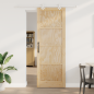 Porta scorrevole vidaXL con set hardware 83x232 cm legno massello di pino Porta scorrevole vidaXL con set hardware 83x232 cm legno massello di pino