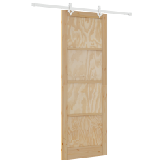 Porta scorrevole vidaXL con set hardware 83x232 cm legno massello di pino
