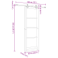 Porta Scorrevole vidaXL con Set di Accessori Bianca 83x232 cm Legno Massello di Pino