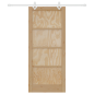 Porta Scorrevole vidaXL con Set di Ferramenta 86x198.5 cm in Legno Massiccio di Pino