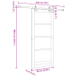 Porta Scorrevole vidaXL con Set di Ferramenta 86x198.5 cm in Legno Massiccio di Pino