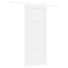 Porta scorrevole vidaXL con set di ferramenta bianco 86x198.5 cm legno massello di pino
