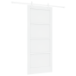 Porta scorrevole vidaXL con set di ferramenta bianco 86x198.5 cm legno massello di pino