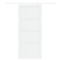 Porta scorrevole vidaXL con set di ferramenta bianco 86x198.5 cm legno massello di pino