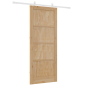 Porta Scorrevole vidaXL con Set di Accessori 86x211 cm Legno Massello di Pino Porta Scorrevole vidaXL con Set di Accessori 86x211 cm Legno Massello di Pino
