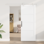 Porta Scorrevole vidaXL con Set Ferramenta Bianca 86x211 cm Legno Massello di Pino Porta Scorrevole vidaXL con Set Ferramenta Bianca 86x211 cm Legno Massello di Pino