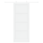 Porta Scorrevole vidaXL con Set Ferramenta Bianca 86x211 cm Legno Massello di Pino Porta Scorrevole vidaXL con Set Ferramenta Bianca 86x211 cm Legno Massello di Pino