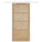 Porta Scorrevole vidaXL con Kit Hardware 93x202 cm in Legno di Pino Massello