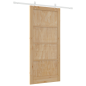 Porta Scorrevole vidaXL con Kit Hardware 93x202 cm in Legno di Pino Massello