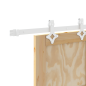 Porta Scorrevole vidaXL con Kit Hardware 93x202 cm in Legno di Pino Massello
