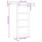 Porta Scorrevole vidaXL con Kit Hardware 93x202 cm in Legno di Pino Massello