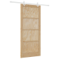 Porta Scorrevole vidaXL con Set di Ferramenta 93x211 cm Legno Massello Di Pino