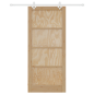 Porta Scorrevole vidaXL con Set di Ferramenta 93x211 cm Legno Massello Di Pino