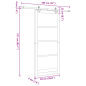 Porta Scorrevole vidaXL con Set di Ferramenta 93x211 cm Legno Massello Di Pino
