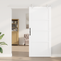 Porta Scorrevole vidaXL con Set di Ferramenta Bianca 93x211 cm Legno Massello di Pino Porta Scorrevole vidaXL con Set di Ferramenta Bianca 93x211 cm Legno Massello di Pino