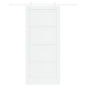 Porta Scorrevole vidaXL con Set di Ferramenta Bianca 93x211 cm Legno Massello di Pino Porta Scorrevole vidaXL con Set di Ferramenta Bianca 93x211 cm Legno Massello di Pino
