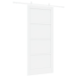 Porta Scorrevole vidaXL con Set di Ferramenta Bianca 93x211 cm Legno Massello di Pino Porta Scorrevole vidaXL con Set di Ferramenta Bianca 93x211 cm Legno Massello di Pino