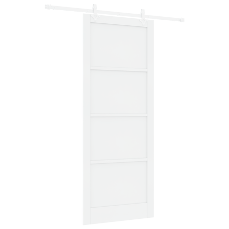 Porta scorrevole vidaXL con set di ferramenta bianca 93x232 cm legno massello pino